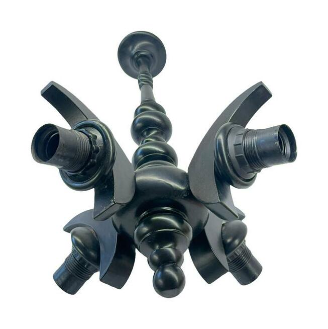 Lampa wisząca drewniana czarna