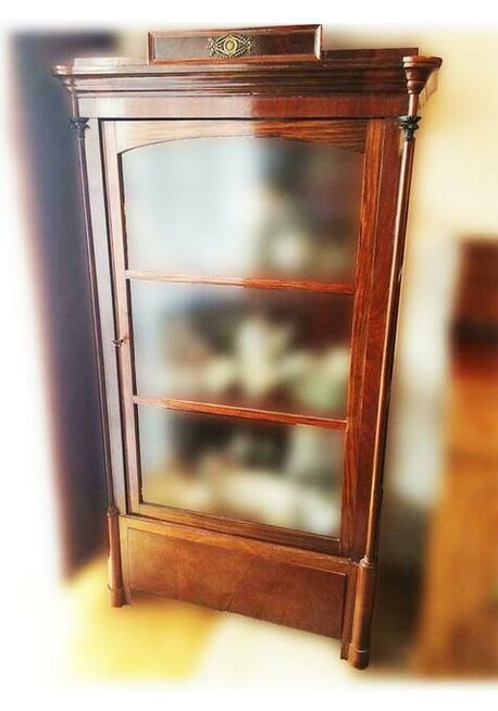 Serwantka Biedermeier z litego drewna