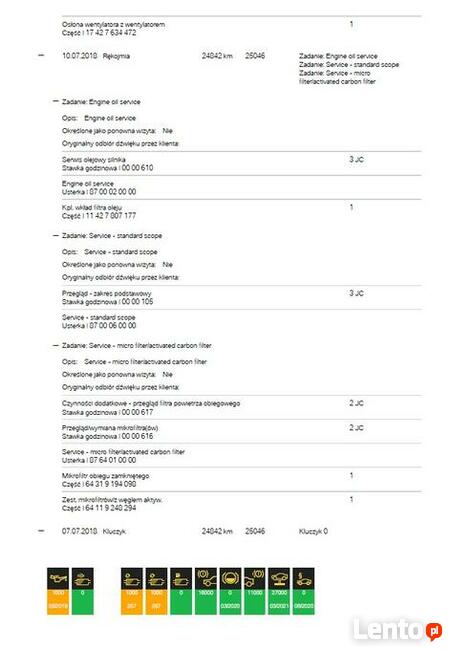 BMW Sprawdzenie VIN przebieg historia serwisowa 7/7