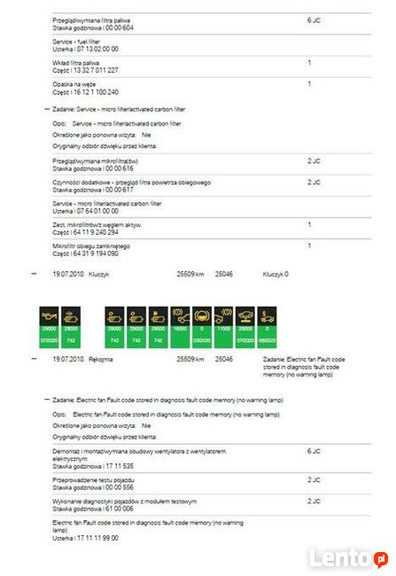 BMW Sprawdzenie VIN przebieg historia serwisowa 7/7