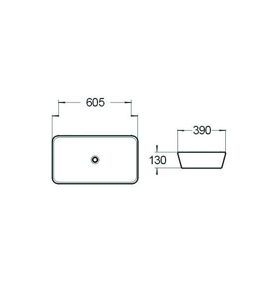 UMYWALKA NABLATOWA 60x40 cm STAWIANA biała