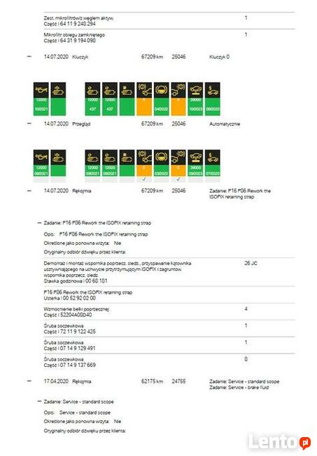 BMW Sprawdzenie VIN przebieg historia serwisowa 7/7