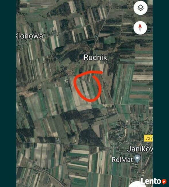 Sprzedam działkę rolną 1.05 ha Janików gm Przysucha