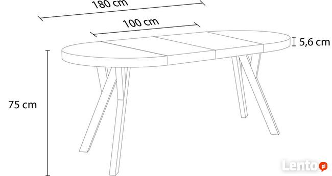 Stół okrągły rozkład. L-3 śr. 80cm + 2 duże wkładki szer. 50