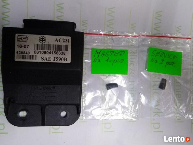 Moduł immo AC23I do skutera Piaggio z transponderami. Mielec