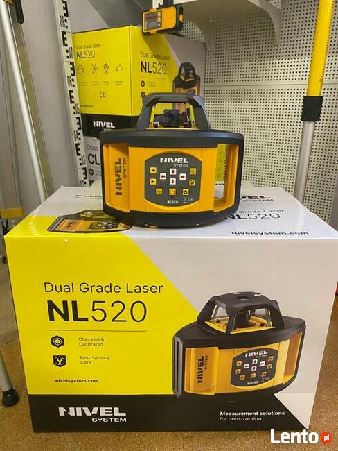 Niwelator Laserowy NL520 Nivel System Zestaw + Łata + Statyw