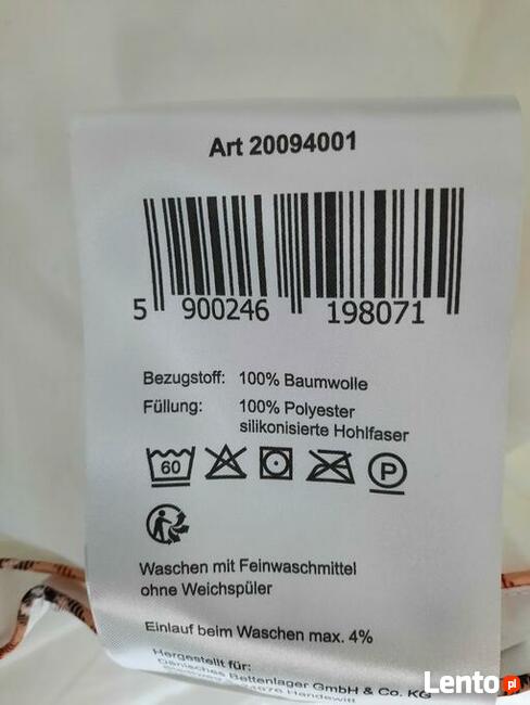 140x200 Kołdra wysokiej jakości 1200g Germany