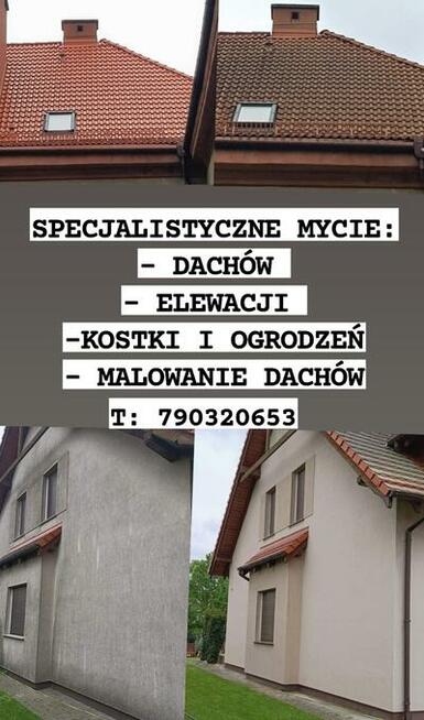 Mycie dachu mycie kostki mycie elewacji