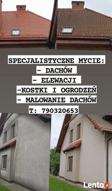 Mycie dachu mycie elewacji mycie kostki