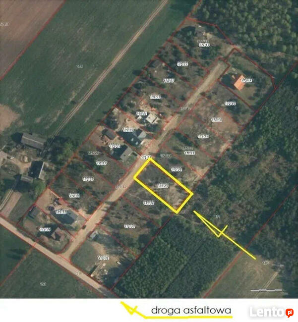 Działka budowlana 1000 m2, pod lasem, blisko Mazur