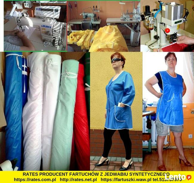 Fartuchy Robocze dla Sprzątaczek.Producent RATES Warszawa