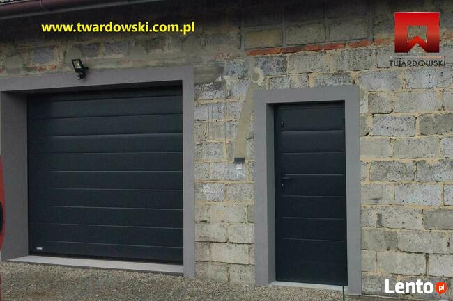 Nowoczesna brama segmentowa w kolorze RAL 7016 Antracyt