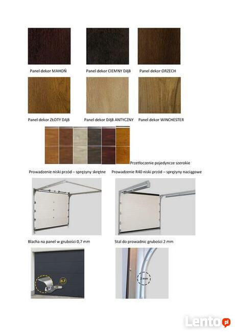 Brama garażowa segmentowa orzech 5000x2480