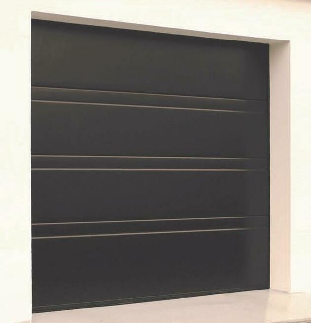 Nowoczesna brama segmentowa w kolorze RAL 7016 Antracyt
