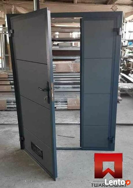 Drzwi techniczne kolor Antracyt robione na wymiar