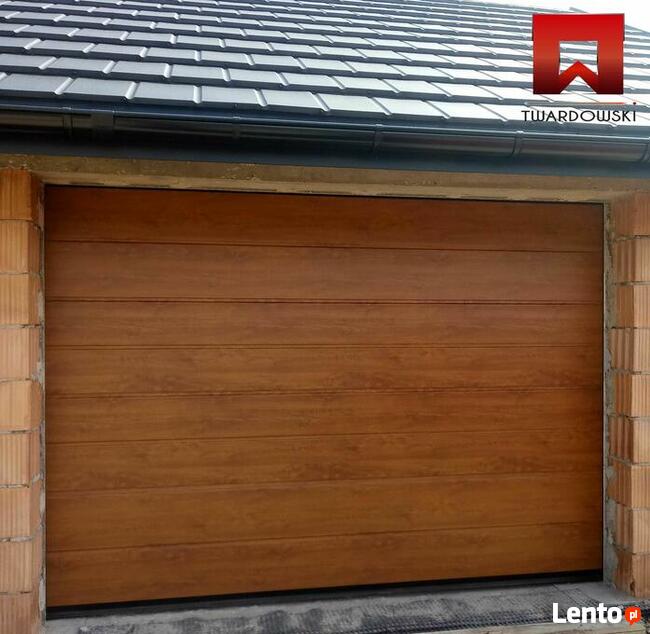 Brama garażowa segmentowa orzech 5000x2480