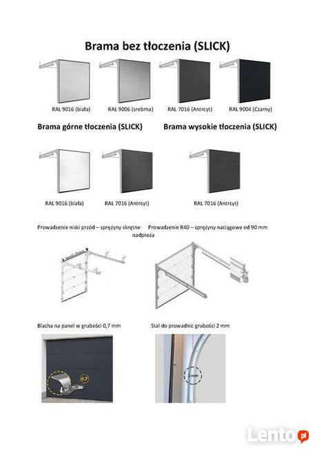 Nowoczesna brama segmentowa w kolorze RAL 7016 Antracyt