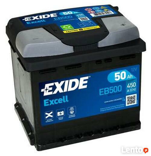 Akumulator Exide Excell 50Ah 450A EN PRAWY PLUS