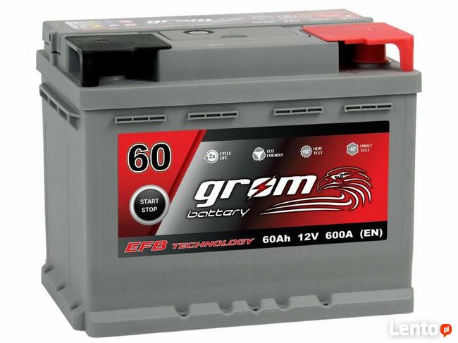 Akumulator GROM EFB START&STOP 60Ah 600A Prawy Plus DTR