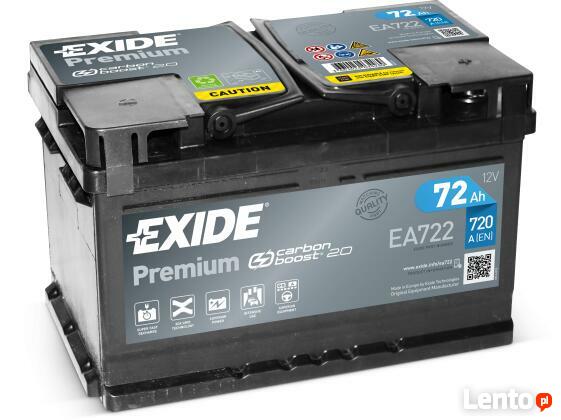Akumulator Exide Premium 72Ah 720A PRAWY PLUS