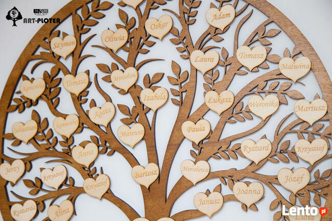 Obraz Drzewo Życia GENEALOGICZNE / DREWNIANE GrawAtka