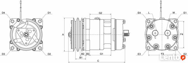 Kompresor , sprężarka klimatyzacji 3712528M2, SD7H15-8088