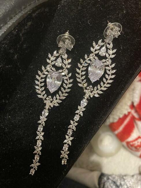 Kolczyki ślubne liść laurowy