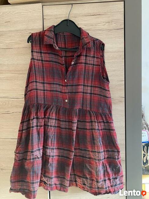 Bordowa sukienka 38 M 100% bawełna