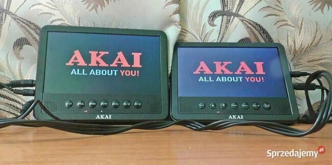Odtwarzacz przenośny 2 x 7" DVD Akai APD710T+10xbajki