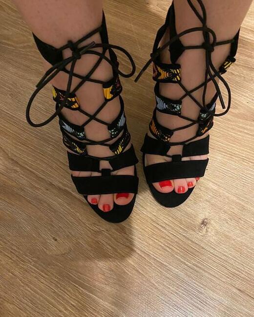 Sandały na szpilce 37 kolorowe