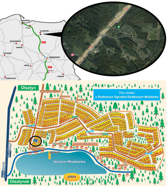 Sprzedam działkę rekreacyjną przy jeziorze