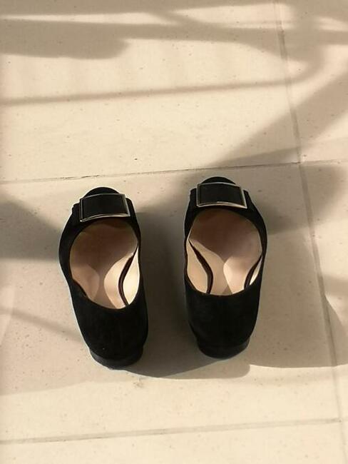 Högl czółenka balerinki buty damskie czarne schwarz r. 38,5