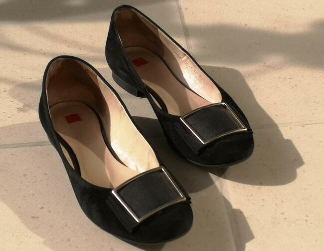 Högl czółenka balerinki buty damskie czarne schwarz r. 38,5