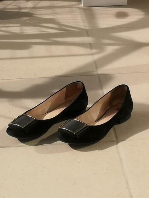 Högl czółenka balerinki buty damskie czarne schwarz r. 38,5