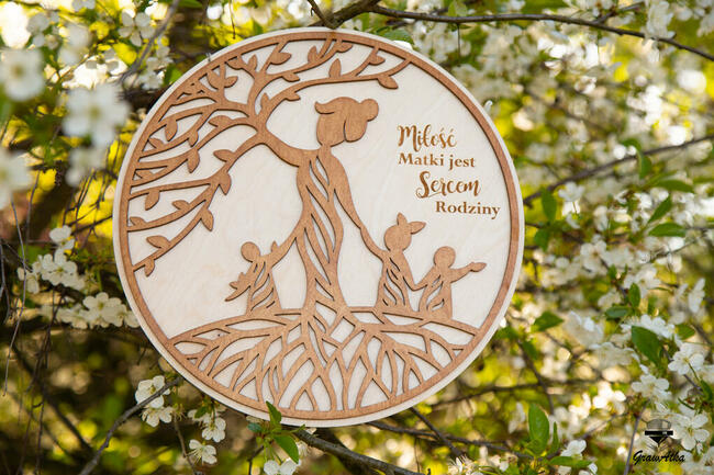 Drzewo GENEALOGICZNE MaMy NA DZIEŃ MATKI Serca Grawer