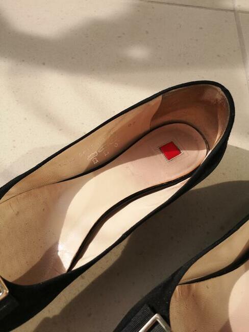 Högl czółenka balerinki buty damskie czarne schwarz r. 38,5