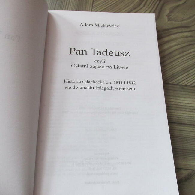 Książka - Pan Tadeusz