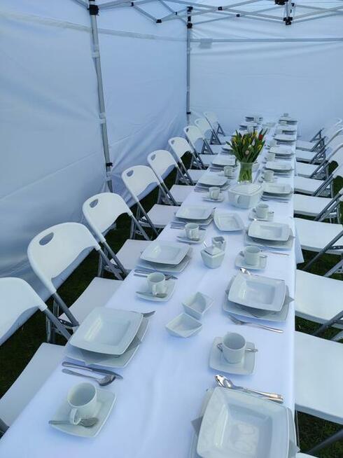 Wynajem namiotów, stołów, krzeseł, zastawy