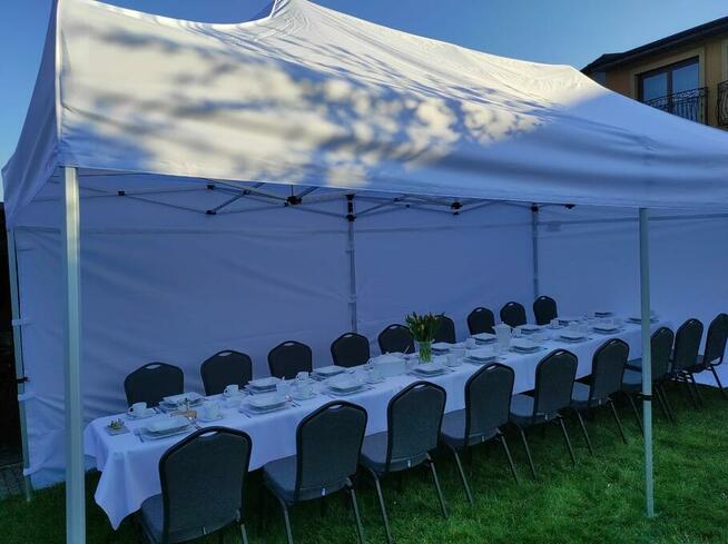 Wynajem namiotów, stołów, krzeseł, zastawy