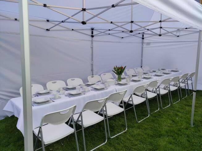 Wynajem namiotów, stołów, krzeseł, zastawy