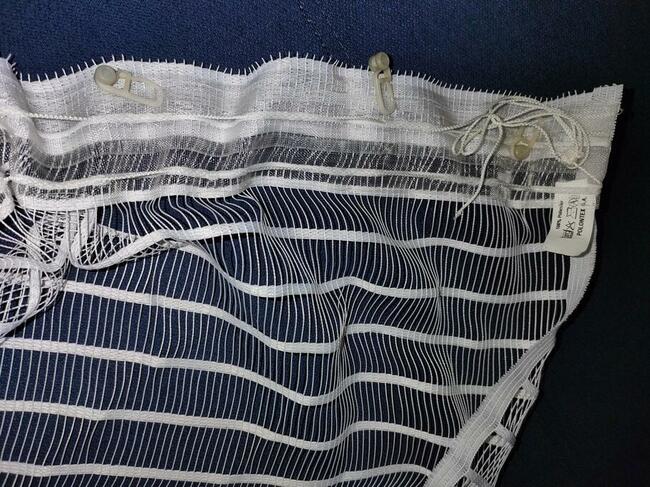 Firanka biała 265 x 200 z żabkami -stan bardzo dobry !-NOWA