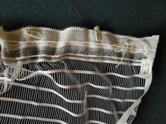 Firanka biała 265 x 200 z żabkami -stan bardzo dobry !-NOWA