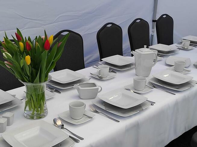 Wynajem namiotów, stołów, krzeseł, zastawy