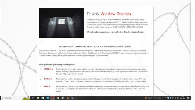 Wiesław Grzesiak - Cesja Wierzytelności do dłużnika