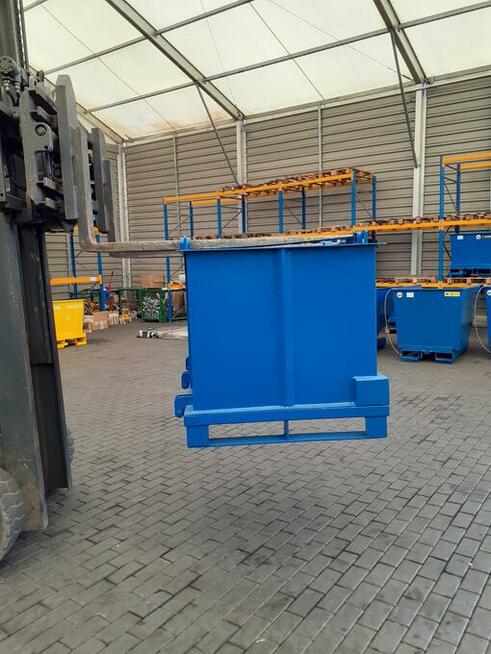 Kontener z otwieranym dnem 750 L pojemnik na szkło wióry zło