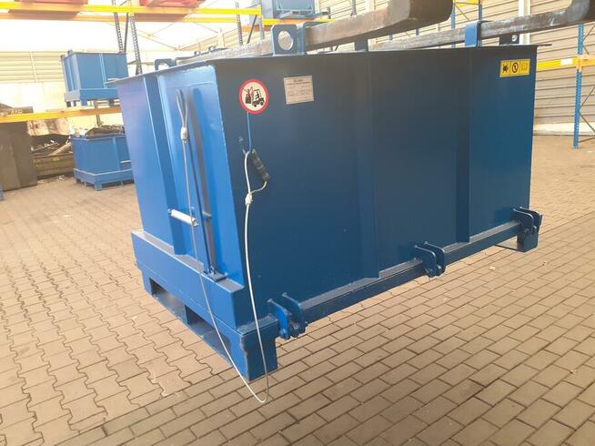 Kontener z otwieranym dnem 750 L pojemnik na szkło wióry zło