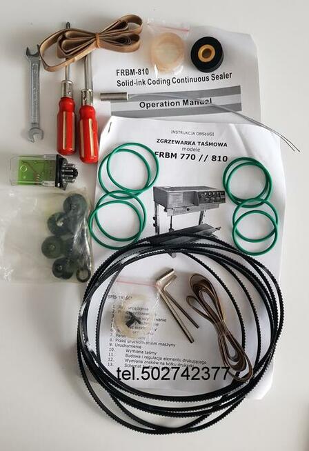 Zgrzewarka Taśmociąg typ.770/810 zestaw serwisowy