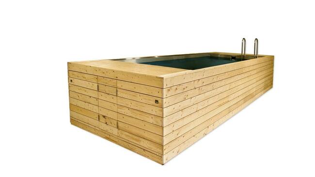 Basen skimmerowy ze stali nierdzewnej TW POOLS w zabudowie