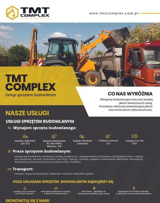 Ładowarki teleskopowe, koparko-ładowarki , transport