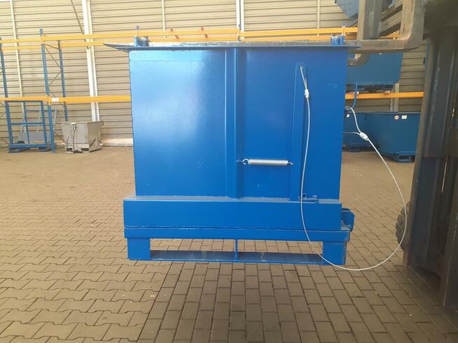 Kontener z otwieranym dnem 750 L pojemnik na szkło wióry zło